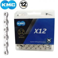 Ланцюг KMC X12 Silver 12 швидкостей 126 ланок срібний + замок X12