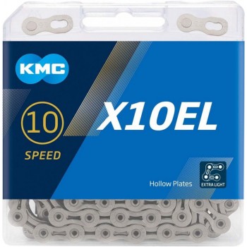 Цепь KMC X10 EL Silver 10 скоростей с замком 114 звеньев X10EL_S_114