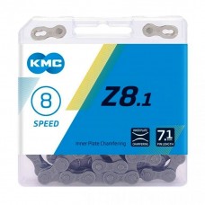 Цепь KMC Z8.1 7- 8 скоростей 116 звеньев + замок серый/серый